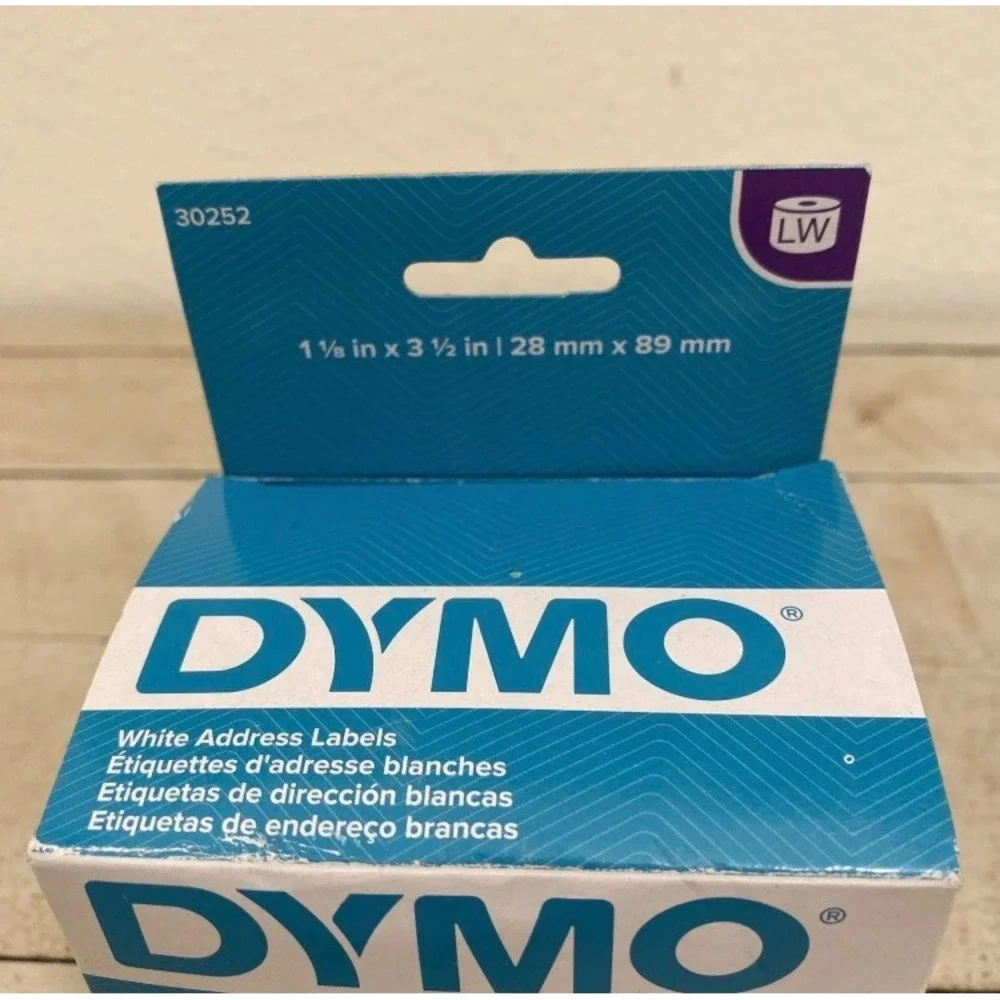 DYMO White Address Labels 30252, 350 X 2 Rolls Labels 1-1/8in X 3-1/2 Inch